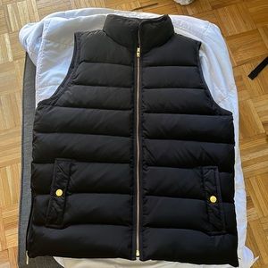 Black j crew puffer vest